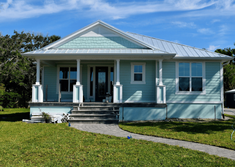 house in springtime