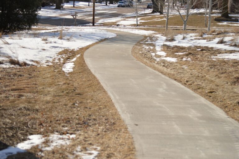 concrete in winter